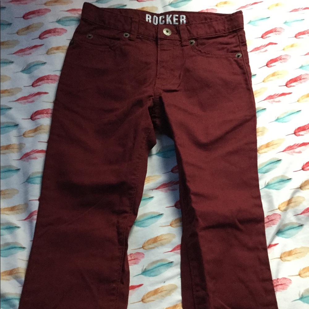 red jeans